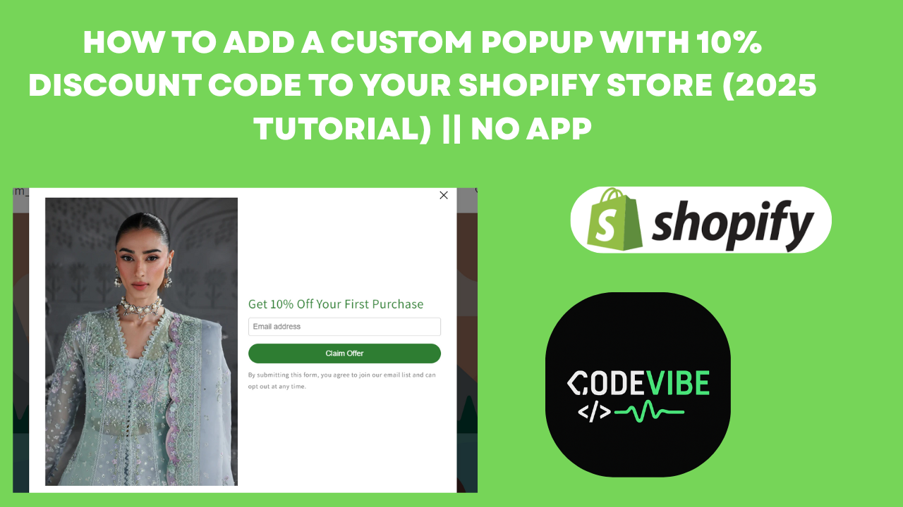 How to Create a Custom Email Signup Popup with 10% Discount Code in Shopify: Boost Sales in 2025How to Create a Custom Email Signup Popup with 10% Discount Code in Shopify: Boost Sales in 2025